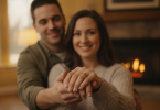Un partenaire soutenant tient les mains d'une femme qui sourit avec confiance, partageant un moment de complicité.